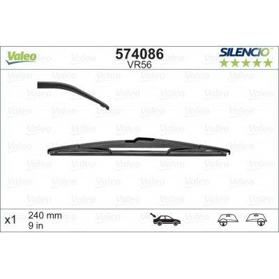 VALEO VR56 255MM X1 SILENCIO CONVENCIONAL - 574086 - FIAT Sedici 04/06-01/15