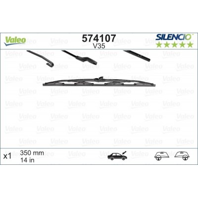 VALEO V35 350MM X1 SILENCIO CONVENCIONAL - 574107 - AUSTIN ROVER Montego Break 1990-