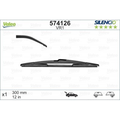 VALEO VR1 300MM X1 SILENCIO CONVENCIONAL - 574126 - CITROEN C1 1 Monoblade 06/05-05/14