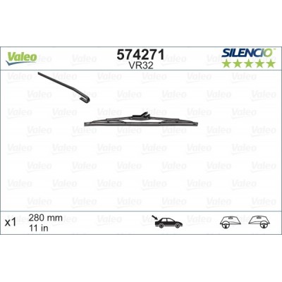 VALEO VR32 280MM X1 SILENCIO CONVENCIONAL - 574271 - FORD Focus 1 Break (WithoutC-Max) 10/98-02/05