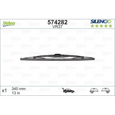 VALEO VR37 340MM X1 SILENCIO CONVENCIONAL - 574282 - AUDI A4 (8E5,B6) Avant Break 10/01-10/03