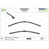 VALEO VF321 600-475MM X2 SILENCIO PLANA - 574321 - BMW 3-Series (E90) 4 Doors (fitting sidelock) 03/05-09/09