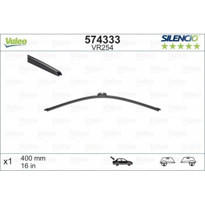 VALEO VR254 400MM X1 SILENCIO PLANA - 574333 - VOLVO C30 11/06-06/09