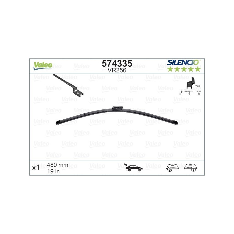 VALEO VR256 480MM X1 SILENCIO PLANA - 574335 - FORD Mondeo 3 5 Doors 06/07-11/14