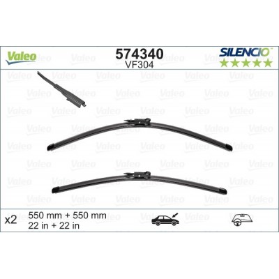 VALEO VF304 560-560MM X2 SILENCIO PLANA - 574340 - MERCEDES SLC-Class -172 03/16-