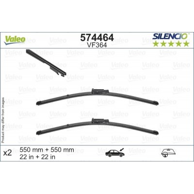 VALEO VF364 550-550MM X2 SILENCIO PLANA - 574464 - AUDI A6 (4F2,C6) 4 Doors 05/04-03/11