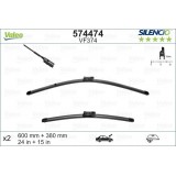 VALEO VF374 600-380MM X2 SILENCIO PLANA - 574474 - AUDI A1 (8X1) 3 Doors 09/10-