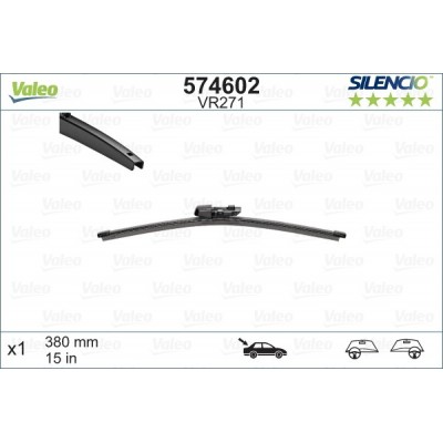 VALEO VR271 375MM X1 SILENCIO PLANA - 574602 - SEAT Leon 3 SC 3 Doors 05/13-