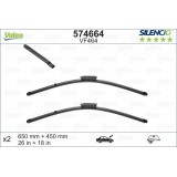 VALEO VF464 650-450MM X2 SILENCIO PLANA - 574664 - CITROEN NÃ©mo 02/08-