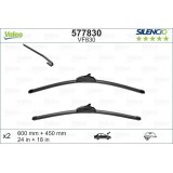 VALEO VF830 600-450MM X2 SILENCIO PLANA - 577830 - KIA Cee'd Cee'd / Pro Cee'd 3/5 Doors (fitting hook) 10/09-04/12