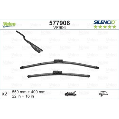 VALEO VF906 550-400MM X2 SILENCIO PLANA - 577906 - FORD Ecosport 04/14-10/16