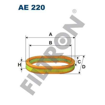 Filtro de Aire Filtron AE220 Ford Escort III (80-85), Escort IV (85-90), Fiesta II (83-89), Orion, Morgan 4/4-Serie