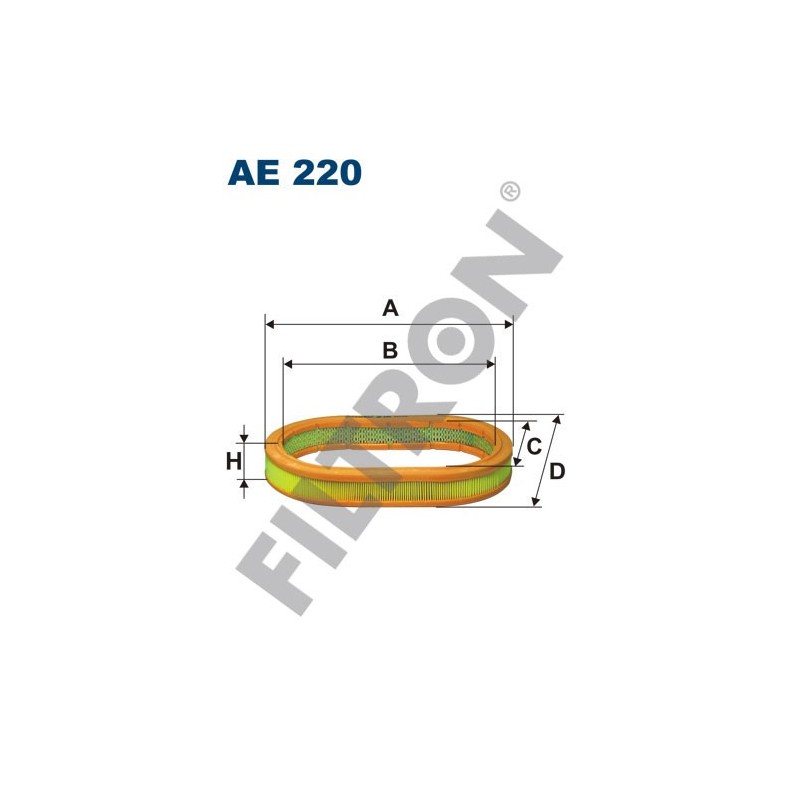 Filtro de Aire Filtron AE220 Ford Escort III (80-85), Escort IV (85-90), Fiesta II (83-89), Orion, Morgan 4/4-Serie