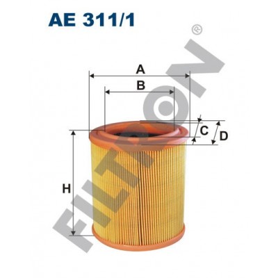 Filtro de Aire Filtron AE311/1 Citroën Berlingo I, Saxo, Xsara, Peugeot 106, Partner I