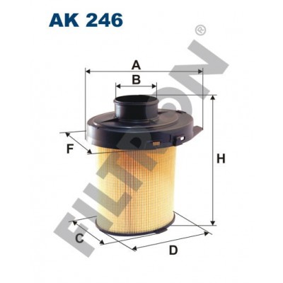 Filtro de Aire Filtron AK246 Citroën AX, BX, C15, Saxo, ZX, Peugeot 106, 205, 309, 405, Talbot 1307,1308,1510, Horizon, Murena