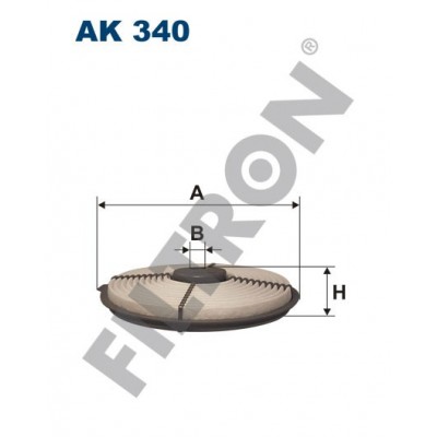 Filtro de Aire Filtron AK340 Toyota Carina FF, Corolla V (83-88), Corolla VI (87-93), Corolla VII (92-97), Corona FF, Starlet