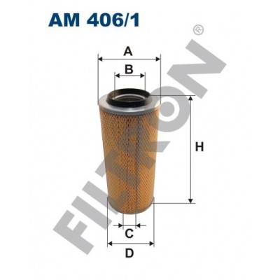 Filtro de Aire Filtron AM406/1 Agrale-Deutz, Ebro, Iveco, Multicar, ABG, Atlas Copco, Case-IH, Claas, Deutz Fahr, Eicher, Faun