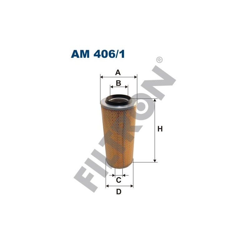 Filtro de Aire Filtron AM406/1 Agrale-Deutz, Ebro, Iveco, Multicar, ABG, Atlas Copco, Case-IH, Claas, Deutz Fahr, Eicher, Faun