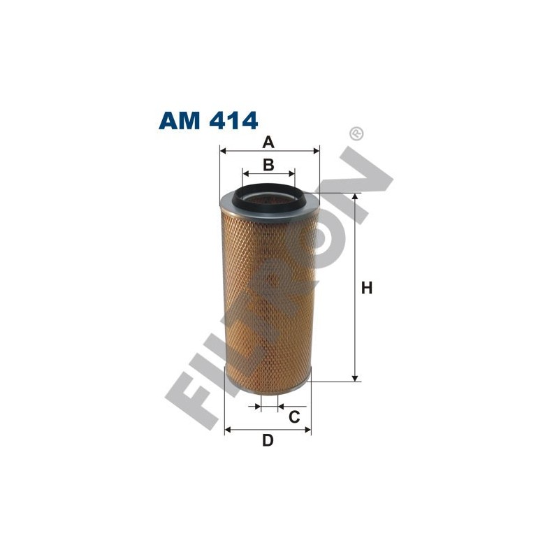 Filtro de Aire Filtron AM414 Avia, Daf, Ebro, Faun , Ford, Iveco, Liebherr, M.A.N., Pegaso, Renault (RVI), Steyr, Tam, ABG