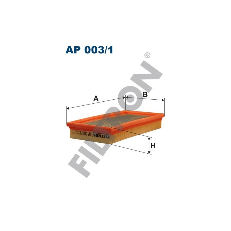 Filtro de Aire Filtron AP003/1 Chrysler Grand Voyager I, Grand Voyager II, Le Baron, Voyager I (ES), Voyager II (GS)