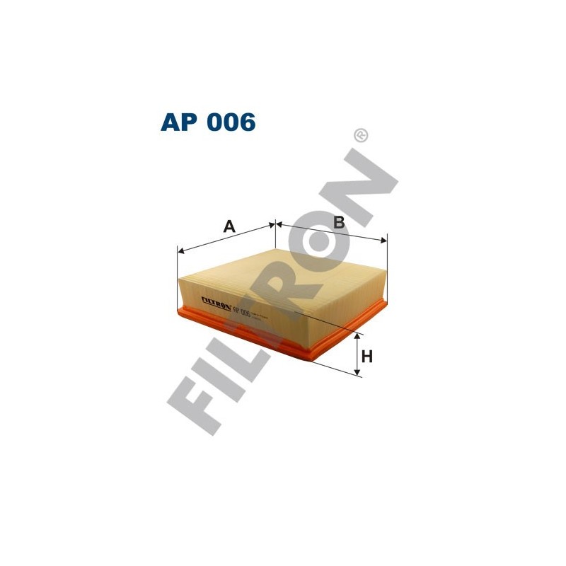 Filtro de Aire Filtron AP006 Audi, Jaguar, Lada 2107, 2108/2109, 21099, 2110, 2111, 2112, 2113/2114/2115, Kalina, Niva, Priora