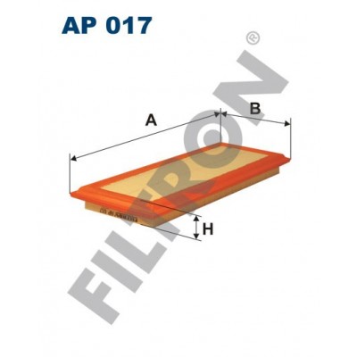 Filtro de Aire Filtron AP017 Fiat Duna, Fiorino, Marengo, Regata, Ritmo, Uno
