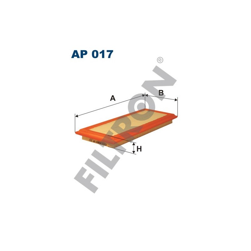 Filtro de Aire Filtron AP017 Fiat Duna, Fiorino, Marengo, Regata, Ritmo, Uno