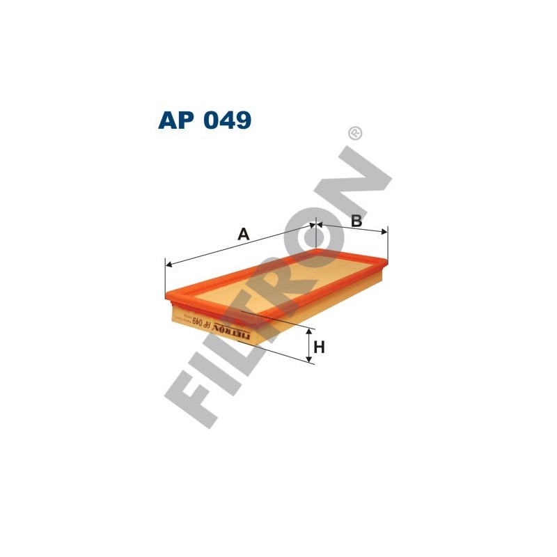 Filtro de Aire Filtron AP049 Opel Ascona B, Manta A, Manta B, Rekord E, Talbot Horizon, Solara, Talbot 150, Vauxhall Carlton