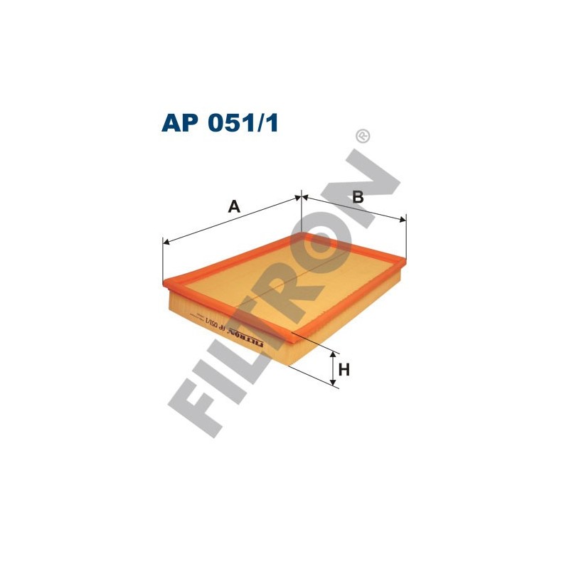 Filtro de Aire Filtron AP051/1 Opel Combo B, Corsa C, Meriva A, Tigra II, Vauxhall Combo B, Corsa MK2, Meriva A, Tigra II