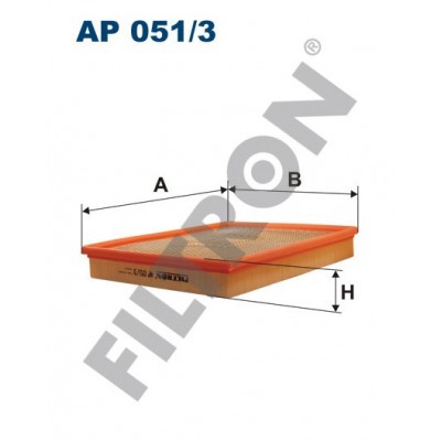 Filtro de Aire Filtron AP051/3 Opel Astra Classic II, Astra G/Cabrio/Coupe (Astra II), Vauxhall Astra-G