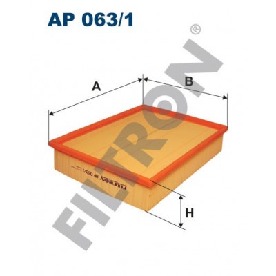 Filtro de Aire Filtron AP063/1 Audi A4 (B5/8D), A6 (4B/C5)/(4BH), Cabriolet, BMW Serie 5 (E34/E39), Serie 7 (E32/E38)