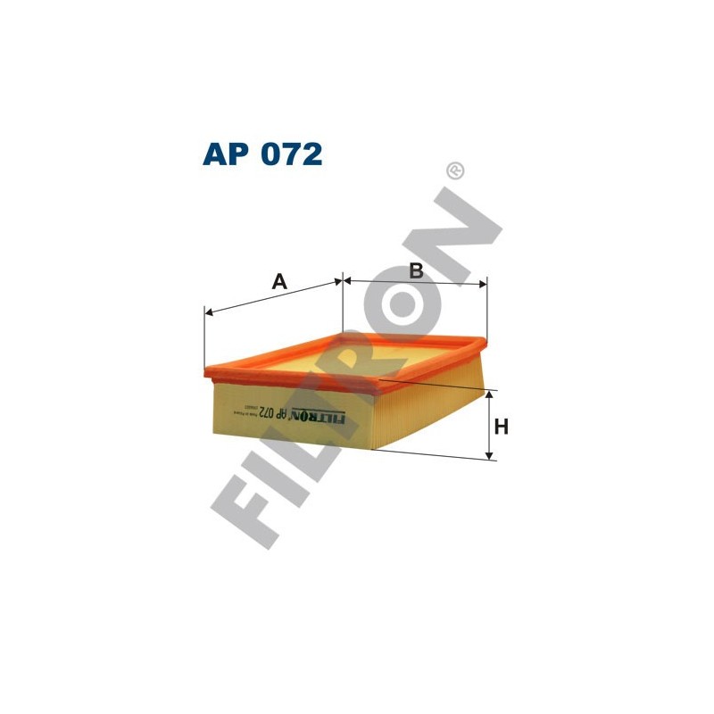 Filtro de Aire Filtron AP072 Opel Combo A, Corsa B, Vauxhall Combo A, Corsa MK1