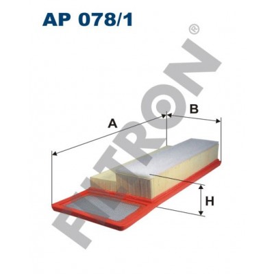 Filtro de Aire Filtron AP078/1 Alfa Romeo Mito, Fiat 500 II (New 500), 500L, Doblo II, Fiorino II, Panda II, Panda II