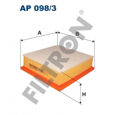 Filtro de Aire Filtron AP098/3 Alfa Romeo Mito, Fiat Doblo II, Linea, Punto III (Grande Punto)/Evo