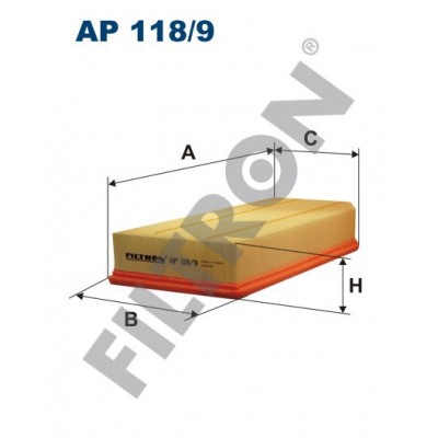 Filtro de Aire Filtron AP118/9 Mercedes C (W203/C203/T203), CLK (A/C209), E (W/S210), G (W461/W463), M (W163), S (W220)