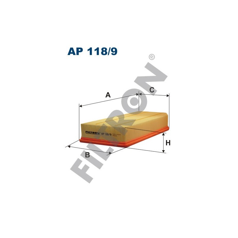 Filtro de Aire Filtron AP118/9 Mercedes C (W203/C203/T203), CLK (A/C209), E (W/S210), G (W461/W463), M (W163), S (W220)