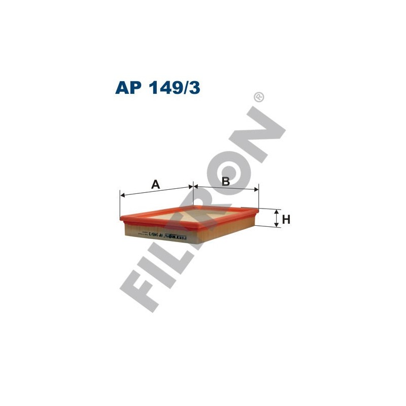 Filtro de Aire Filtron AP149/3 Seat Cordoba III, Ibiza III, Ibiza IV, Leon I, Toledo II, Skoda Fabia, Octavia II