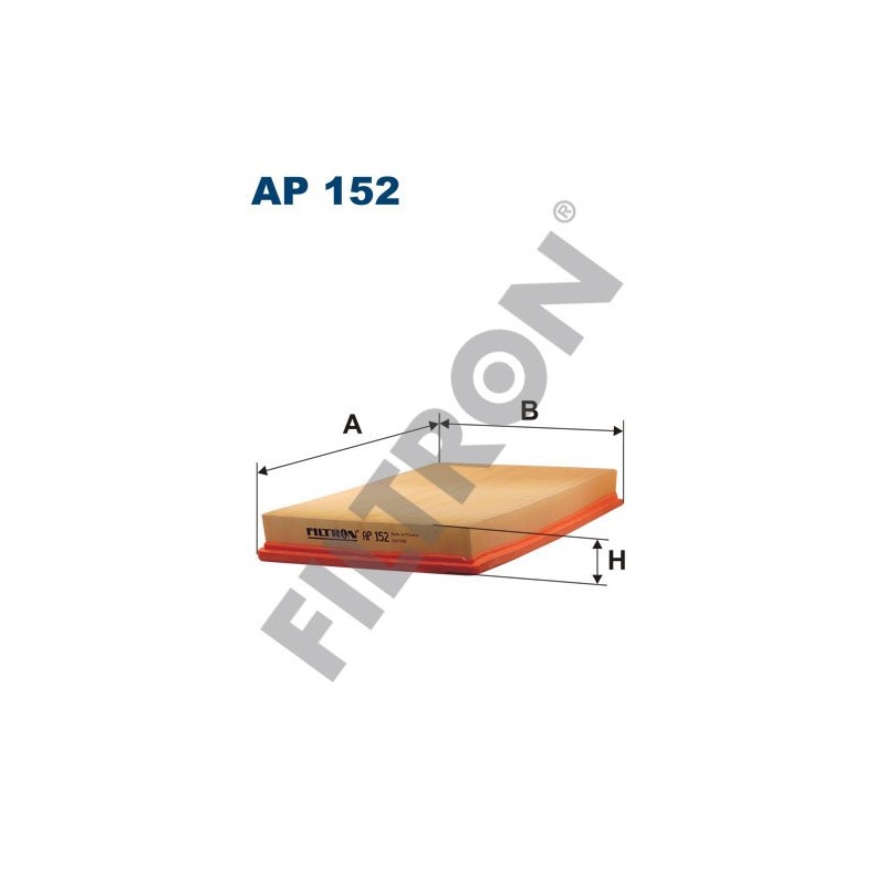 Filtro de Aire Filtron AP152 Opel Speedster, Vectra B, Vauxhall Speedster, Vectra MK1, VX 220 (Speedster)
