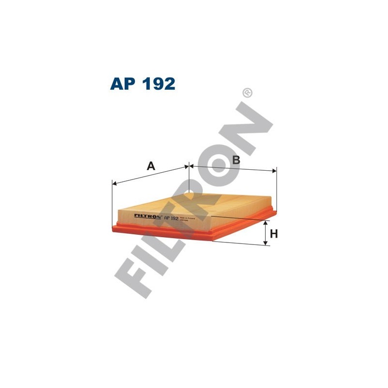 Filtro de Aire Filtron AP192 Ford Fiesta V (02-), Fusion/Fusion Plus, Mazda 2, Mini Cooper, Mini One