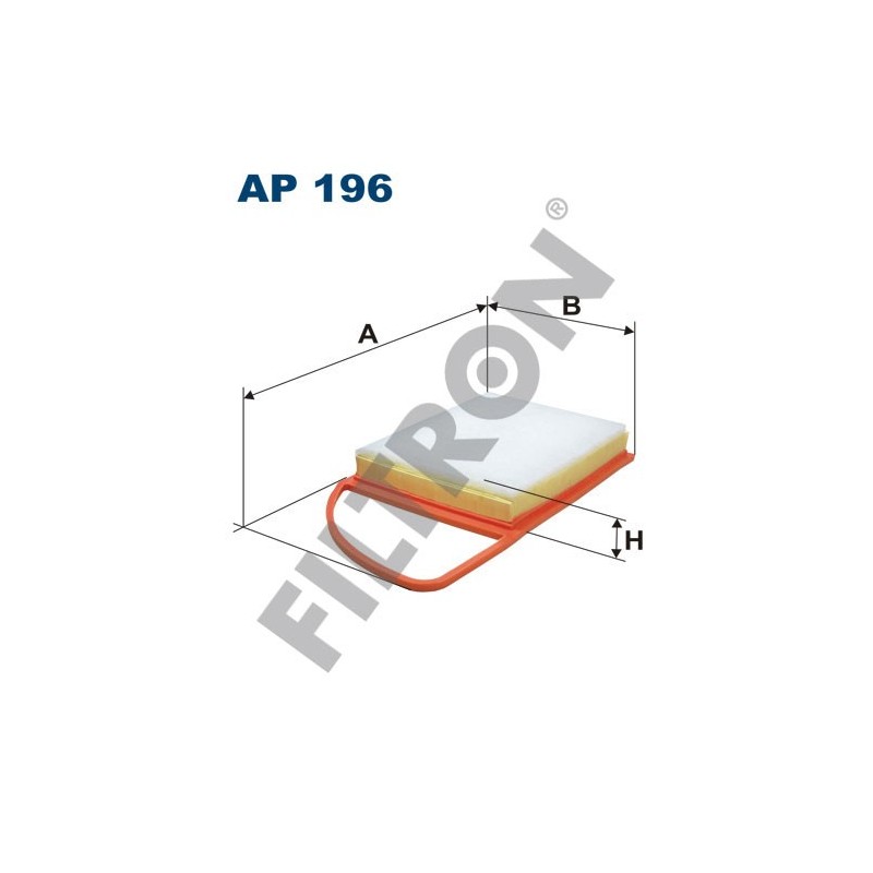 Filtro de Aire Filtron AP196 Citroën Berlingo III, C3 II, C3 Picasso, C4, C4 II, C4 Picasso, C5 II, DS3, DS4, Peugeot 206+, 207