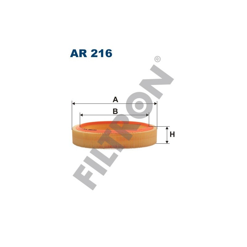 Filtro de Aire Filtron AR216 Ford Taunus, Opel Ascona B, Manta B, Rekord E, Vauxhall Carlton, Cavalier