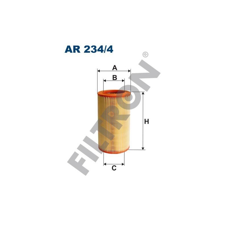 Filtro de Aire Filtron AR234/4 Chrysler Delta, Fiat Bravo II (New Bravo), Lancia Delta III