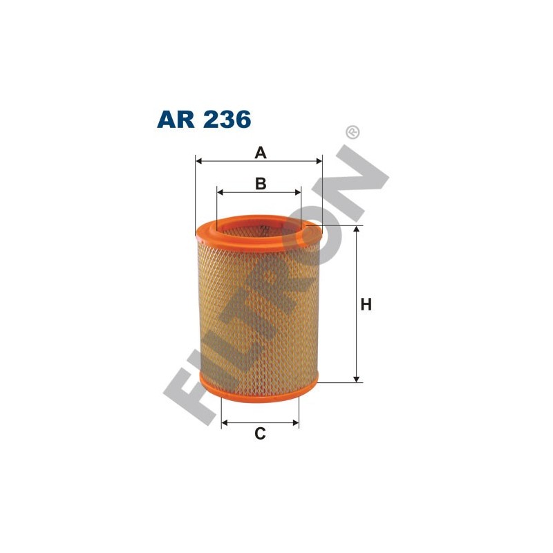 Filtro de Aire Filtron AR236 Aro 10, Aston Martin V8, Lotus Europa, Renault Alpine, Estafette, Fuego, Master, R11, R12, R15