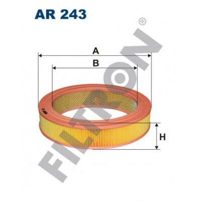 Filtro de Aire Filtron AR243 Asia Motors Rocsta, Honda Accord I (79-83), Prelude, Quintet, Mazda 121, 626 (79-82) (CB)