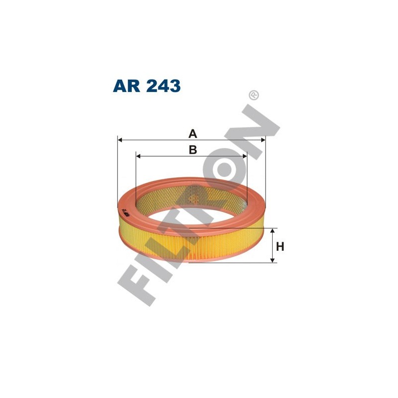 Filtro de Aire Filtron AR243 Asia Motors Rocsta, Honda Accord I (79-83), Prelude, Quintet, Mazda 121, 626 (79-82) (CB)