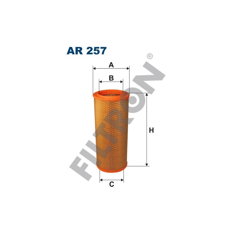 Filtro de Aire Filtron AR257 Renault (RVI) B, Chrysler Grand Voyager I/II, Voyager I/II, Jeep Cherokee I, CJ5-CJ8, Opel Arena