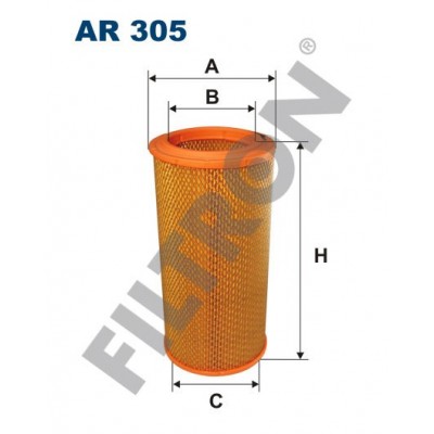 Filtro de Aire Filtron AR305 Renault Alpine, Clio II, Espace II (91-96), R11, R19, R19 Chamade, R21, R21 Manager, R25, R5 II