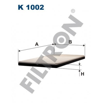 Filtro de Habitáculo Filtron K1002 Opel Combo A, Corsa B, Tigra I, Vauxhall Combo A, Corsa MK1, Tigra I