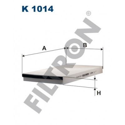 Filtro de Habitáculo Filtron K1014 Lada (BA3) Chevrolet Niva (2123), Opel Astra Classic II, Astra G/Cabrio/Coupe (Astra II)