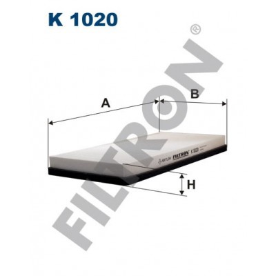 Filtro de Habitáculo Filtron K1020 Peugeot 406, 406 Coupe, Porsche 911 (996) 97-05, 911 (997) 04-, Boxster/Boxster S